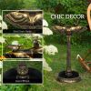 32" Antique Bronze Birdbath with Planter Pedestal & Bird Statues