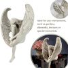 Sorrow Angel Statue – Pure White Winged Sculpture for Home & Garden