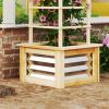 Compact Raised Garden Bed with Trellis – Fir Wood and Galvanized Steel