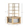 Compact Raised Garden Bed with Trellis – Fir Wood and Galvanized Steel