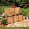 47 Gallon Acacia Wood Storage Bench Box – Patio, Garden & Deck