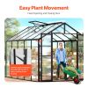 Polycarbonate Pavilion Greenhouse with Hinged Door & 2 Vent Windows – 8 x 10 ft