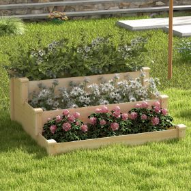 3-Tier Wooden Raised Garden Bed for Backyard and Patio