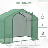 Portable Walk‑In Greenhouse with PE Cover, Steel Frame, Zipper Door & Top Vent