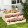 3-Tier Wooden Raised Garden Bed for Backyard and Patio
