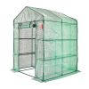 Walk‑In Greenhouse with Shelves & Zipper Door – 4.6 x 4.6 x 6.6 ft