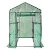 Walk‑In Greenhouse with Shelves & Zipper Door – 4.6 x 4.6 x 6.6 ft