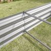 6' x 3' x 1' Raised Garden Bed – Silver Corrugated Metal