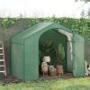 Portable Walk‑In Greenhouse with PE Cover, Steel Frame, Zipper Door & Top Vent