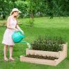 3-Tier Wooden Raised Garden Bed for Backyard and Patio