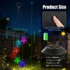 2-Pack Solar Moon and Star Wind Chimes – 7-Color Changing, IPX4 Waterproof LED Wind Chimes for Outdoor Garden and Yard Décor
