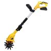 Cordless Electric Garden Tiller Cultivator – 20V Rechargeable, 3.93 in Width, 6.69 in Depth, up to 250 RPM