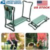Foldable Garden Kneeler Seat with Cushion and Tool Pouch – Portable Gardener Bench and Stool