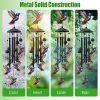 Hummingbird Wind Chimes for Outside – Metal Wind Chimes with Aluminum Tubes and Deep, Soothing Sound for Garden, Yard, Patio, or Home Décor
