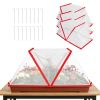 4-Pack Garden Row Accelerator Plant Covers – PVC Mesh Net Cages for Frost and Pest Protection, 31.50 × 13.78 × 13.39 in