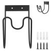 2-Pack Heavy Duty Garden Hose Holders – Stainless Steel Wall-Mount Hose Rack Organizers, Black
