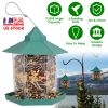 Hanging Gazebo Wild Bird Feeder – Outdoor Bird Seed Station with Large Capacity and 6 Feeding Ports