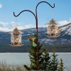 Hanging Gazebo Wild Bird Feeder – Outdoor Bird Seed Station with Large Capacity and 6 Feeding Ports