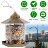 Hanging Gazebo Wild Bird Feeder – Outdoor Bird Seed Station with Large Capacity and 6 Feeding Ports