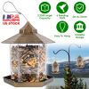 Hanging Gazebo Wild Bird Feeder – Outdoor Bird Seed Station with Large Capacity and 6 Feeding Ports