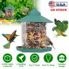 Hanging Gazebo Wild Bird Feeder – Outdoor Bird Seed Station with Large Capacity and 6 Feeding Ports