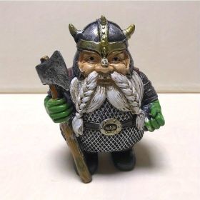 Viking Victor Norse Gnome Statue (Color: Large Axes)