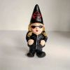 Biker‑Themed Garden Gnome Statue