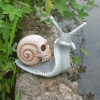 Resin Snail Skull Statue – Halloween Garden Ornament