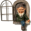 “Elf Out the Door” Tree‑Hugger Gnome Statue