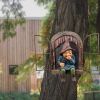 “Elf Out the Door” Tree‑Hugger Gnome Statue