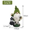 Cartoon Gnome Dwarf Statue with Solar Light – Waterproof Garden Figurine