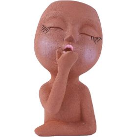 Faceless Garden Gnome Resin Statue – Mini Lawn & Porch Decoration (Color: Brown color)