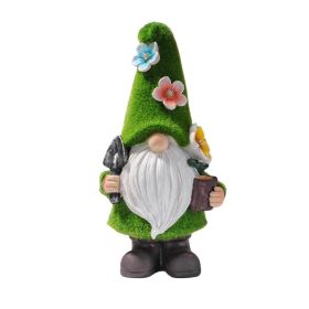 Gnome Night Solar Light – Flower Decor Fairy Gnome Garden Desk Solar Lamp (Emitting Color: B)