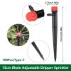 30–200 Drip Irrigation System – 4/7" Hose with Rotating 8‑Hole Sprinkler
