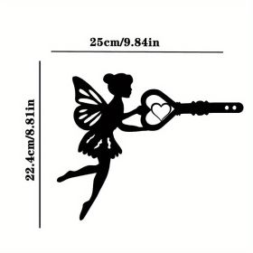 Angel on Branch Steel Silhouette – Metal Fairy Wall/Stake Décor (Model: A32)