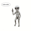 Outer Space Alien Resin Statue – Mini Sci‑Fi Garden Figure