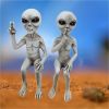 Outer Space Alien Resin Statue – Mini Sci‑Fi Garden Figure
