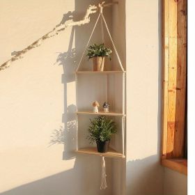 Boho Triangle Wall Shelves – Plant Hanger and Décor (Style: A)