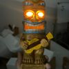 Drum Tiki Solar Flickering LED Garden Light