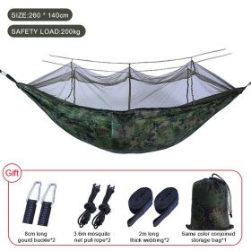 Sleeping hammock Outdoor Parachute Camping Hanging Sleeping Bed Swing Portable Double Chair wholesale (Ships From: China, Color: Upgrade Camouflage)