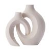 2‑Piece Nordic White Matte Ceramic Vase Snuggle Set