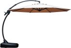 Cantilever Outdoor Umbrella with Weighted Base – Aluminum Offset Patio Umbrella