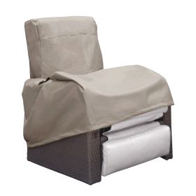 Outdoor Patio Furniture Chair Protective Storage Cover with Drawstring (Color: Khaki)