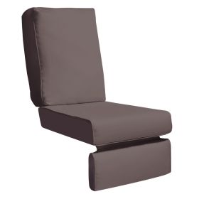 Indoor Outdoor Recliner Replacement Cushion – UV‑Protected Washable Deep Seat Pad (Color: Brown)