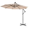 10' Patio Solar Cantilever Umbrella – Offset with Tilting System
