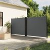 Retractable Side Awning – Anthracite Polyester with PU Coating