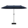 13 ft Double‑Sided Twin Table Patio Umbrella with Crank