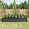Black Metal Rectangle Raised Garden Bed – 6' x 3' x 1'