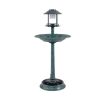 Bird Bath Feeder with Solar Light – Vintage Lighthouse Garden Decor