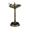 Outdoor Bird Bath Feeder with Flower Planter Base – Shell Basin Hummingbird Bath